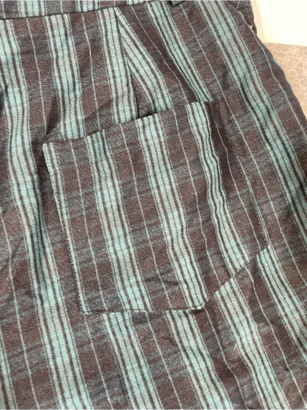 Cider Plaid Wide Leg Pants Blue Black 4XL Grunge Y2K Streetwear Academia Relaxed - Picture 9 of 15